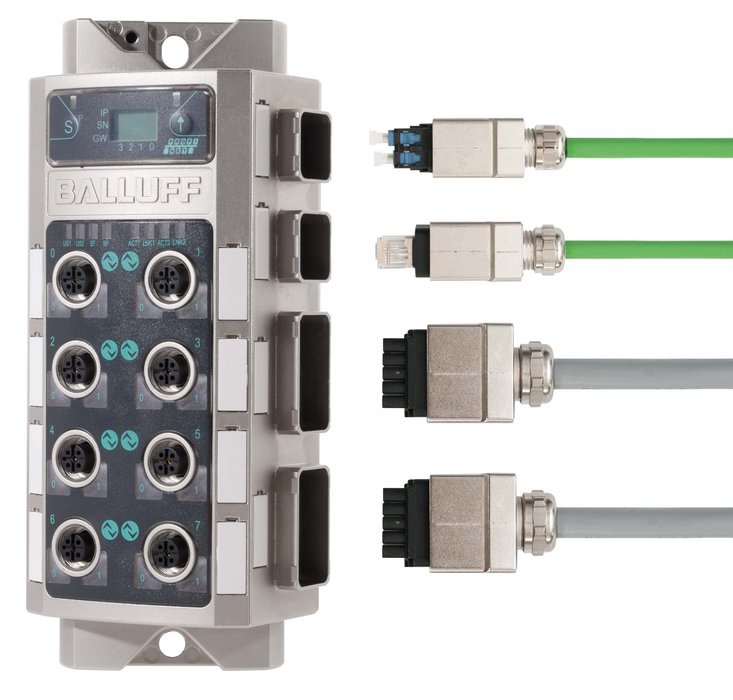 Módulos maestros PROFINET push-pull IO-Link: transmisión de datos mediante cables de fibra óptica o de cobre